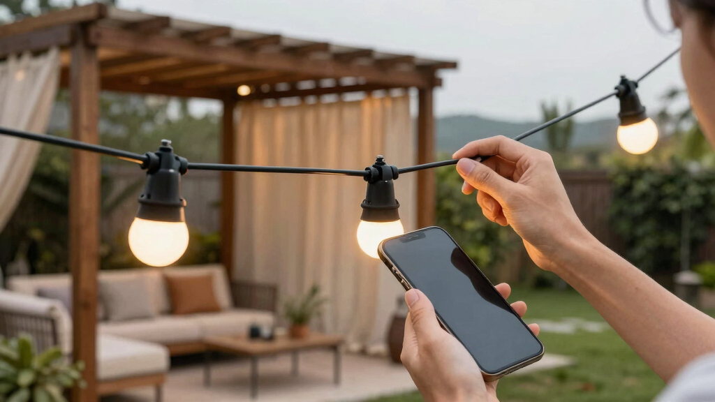 smart outdoor string lights
