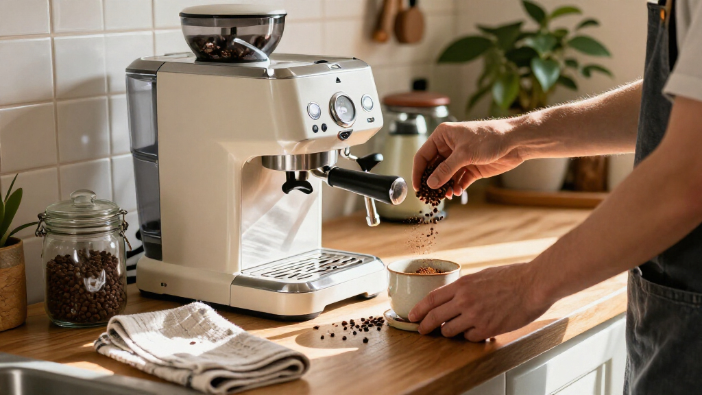 espresso machine with grinder built in