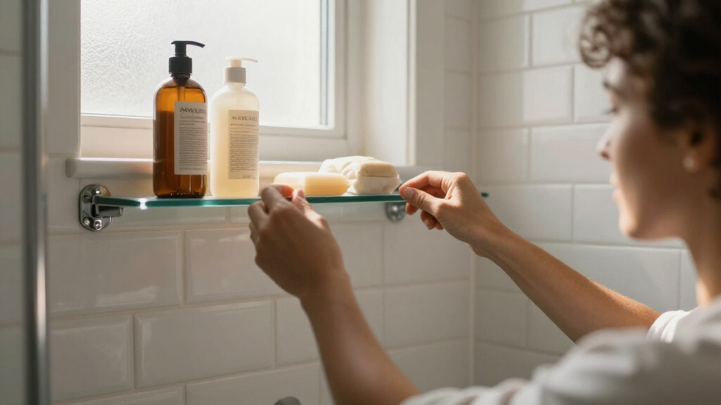 shower shelves for rental bathrooms