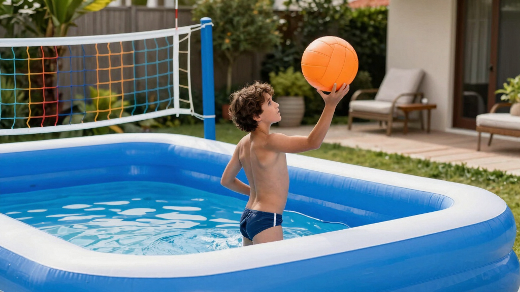 inflatable pool volleyball sets