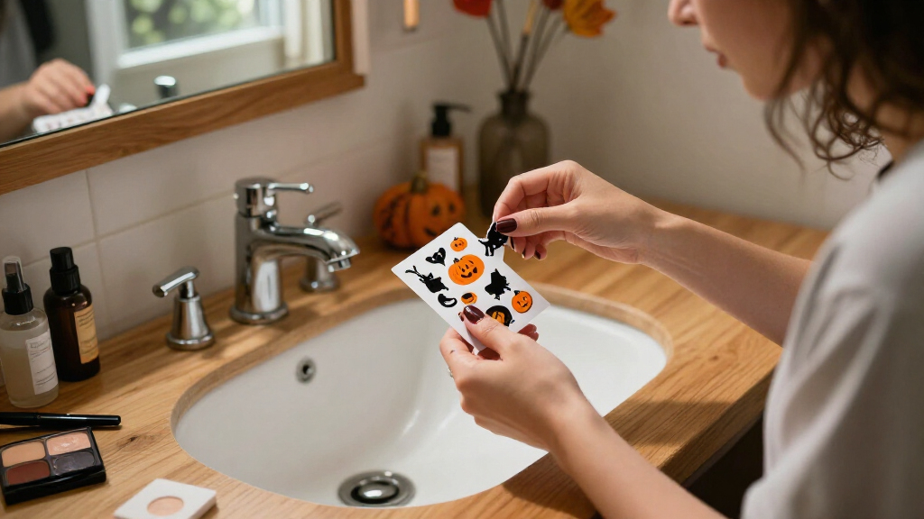 Halloween nail art stickers for women