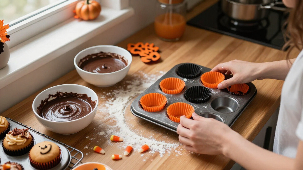 Halloween themed cupcake liners