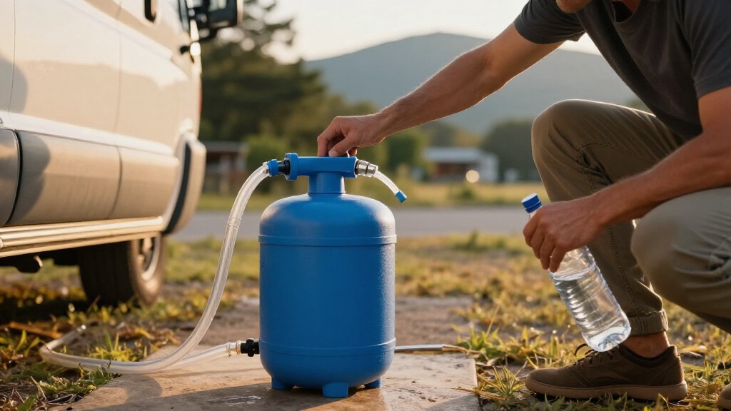 top rated portable water softener for rv for rv camping trips