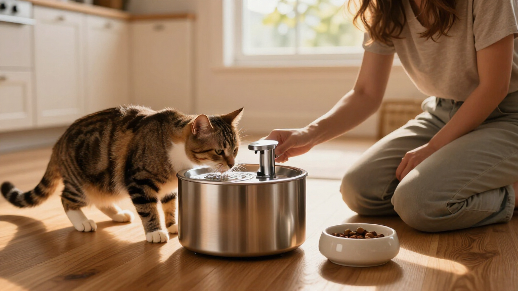 automatic pet water fountains