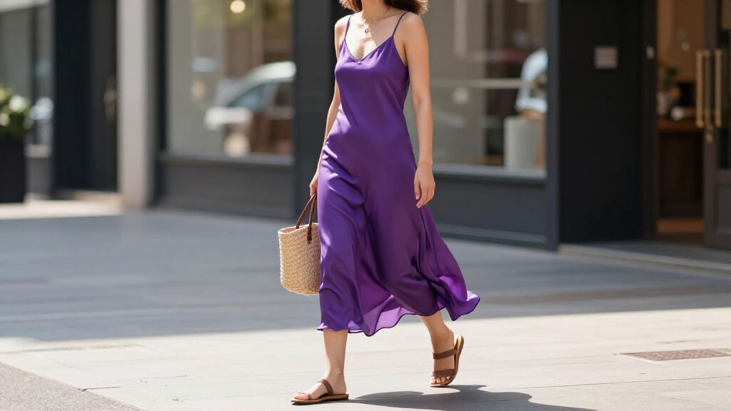 best purple slip dresses