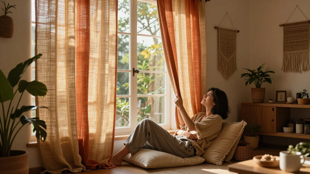 boho curtain panels