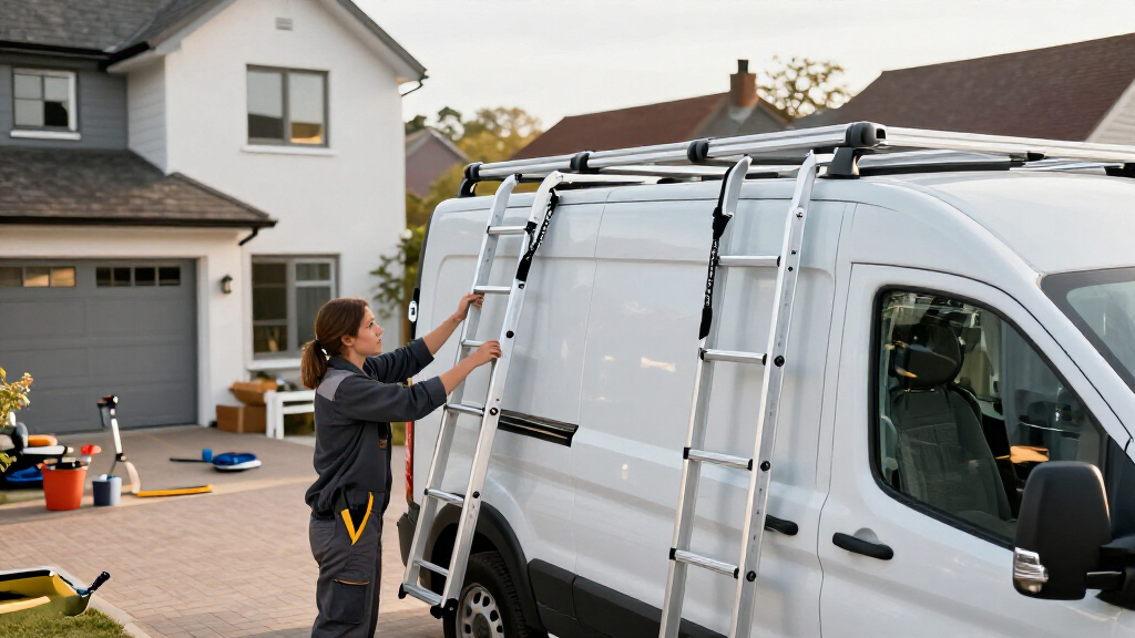 Ford Transit cargo van ladder racks