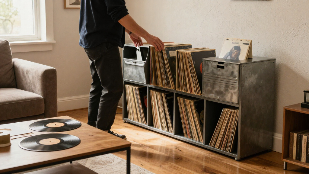record storage furniture