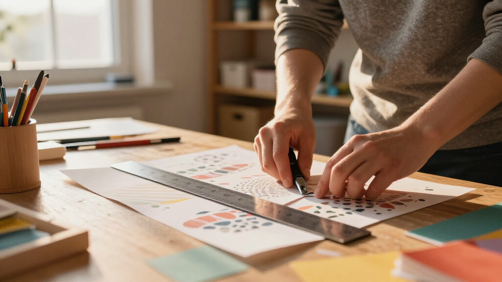scrapbook cutter and ruler