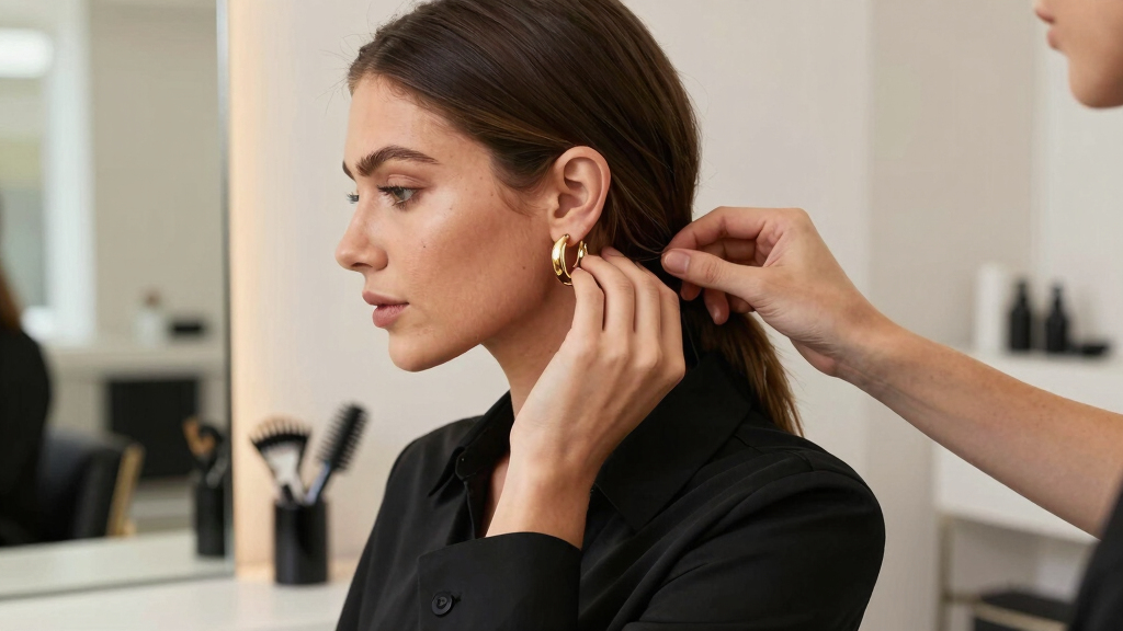 solid gold helix hoop