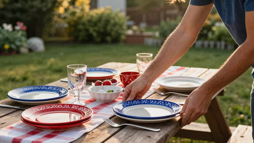 patriotic outdoor dinnerware sets