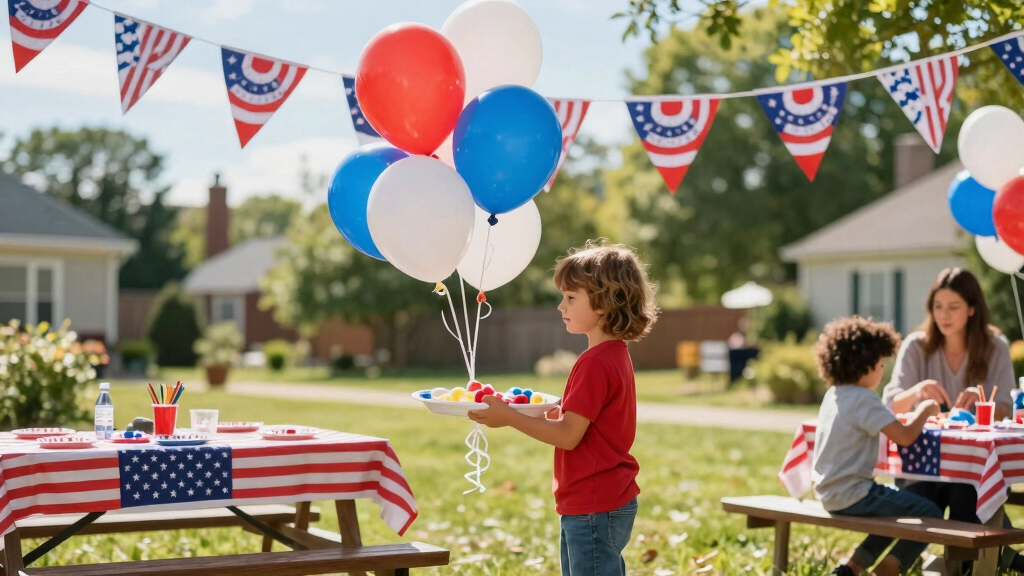 kids' patriotic outdoor party supplies