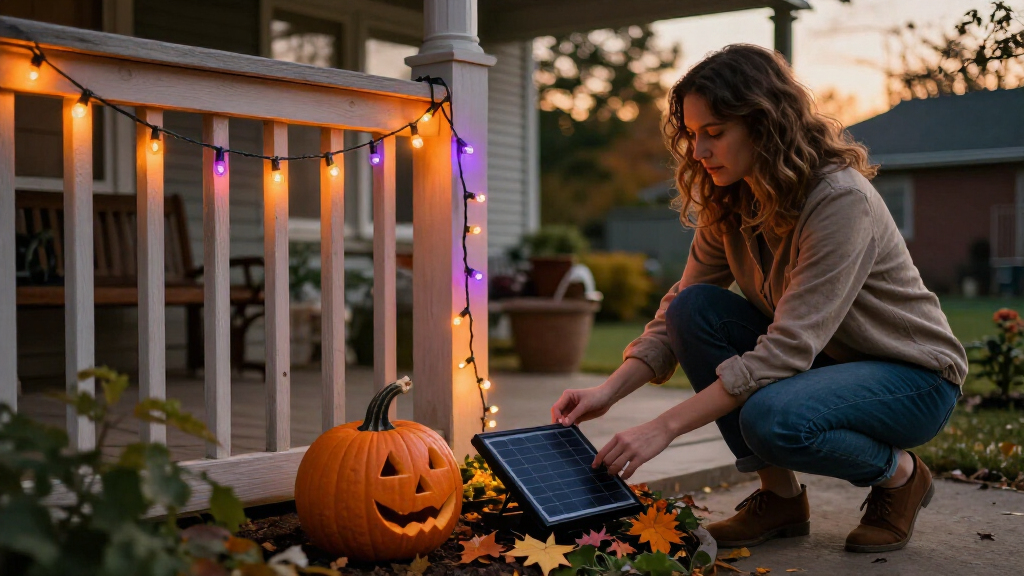solar powered Halloween lights