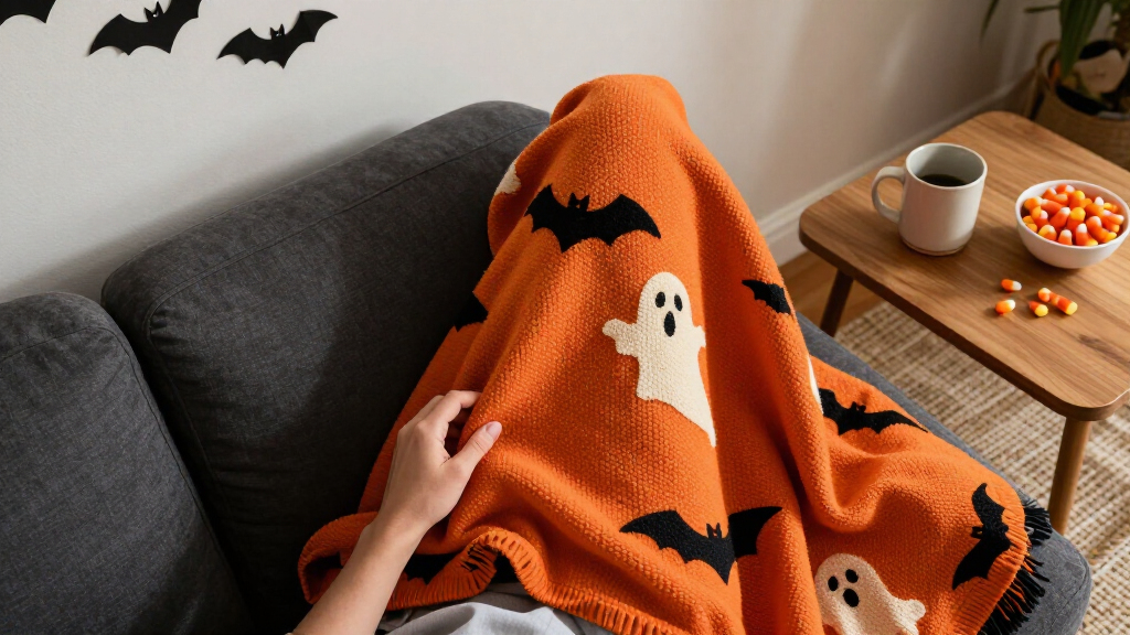 Halloween throw blankets