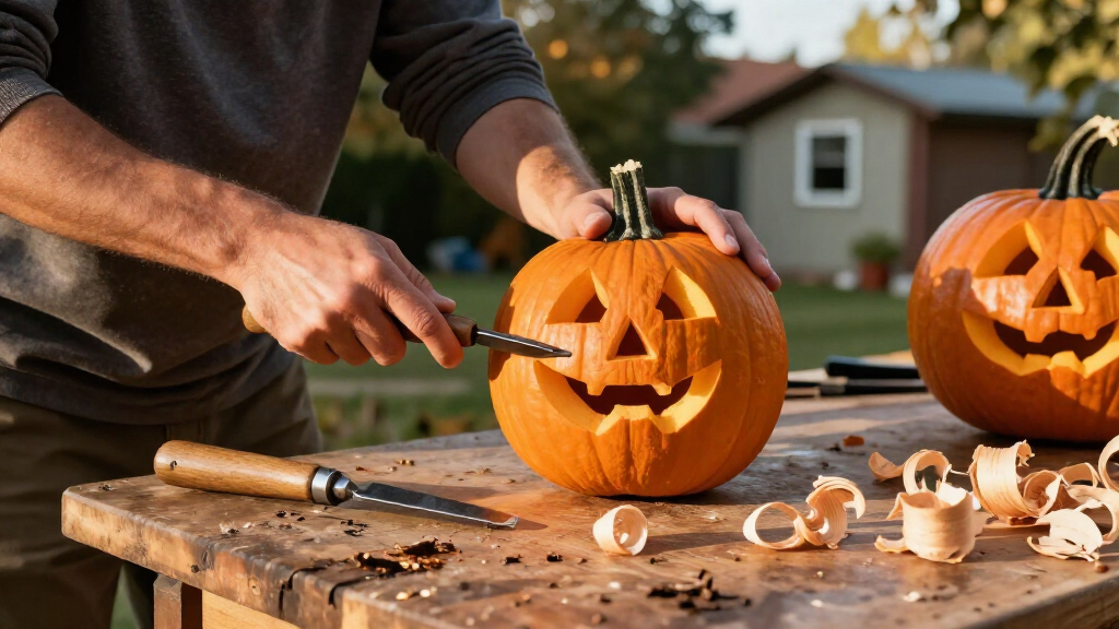 Halloween wood carving tools