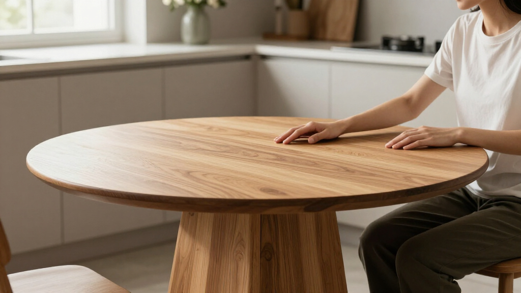 round pedestal dining table wood