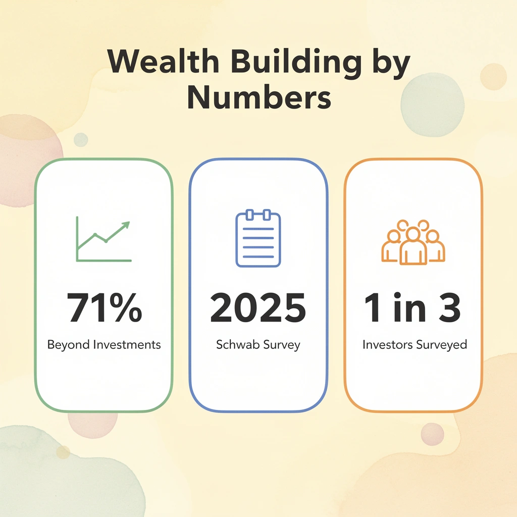 Infographic showing key statistics from the Charles Schwab 2025 Modern Wealth Survey