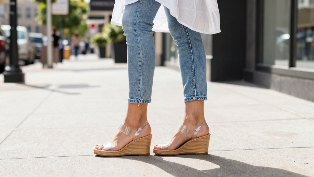 best clear wedge shoes
