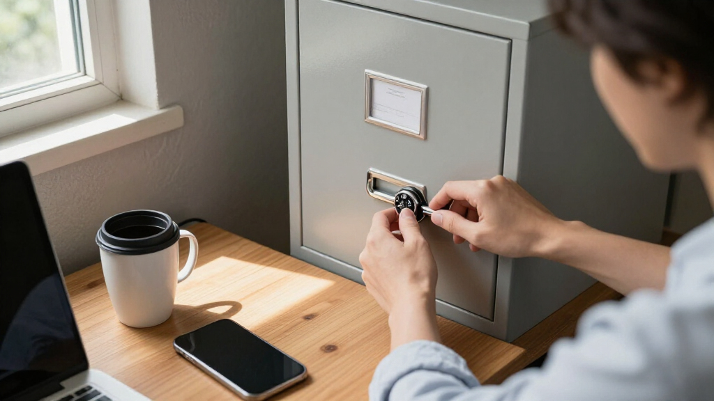locking file cabinet for mobile storage