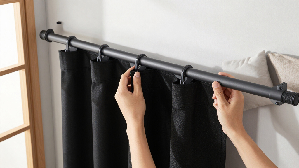 heavy duty curtain rod for sound curtains