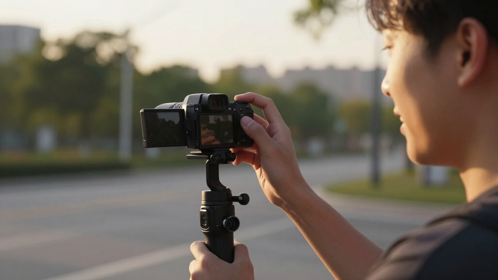 vlogging camera with flip screen