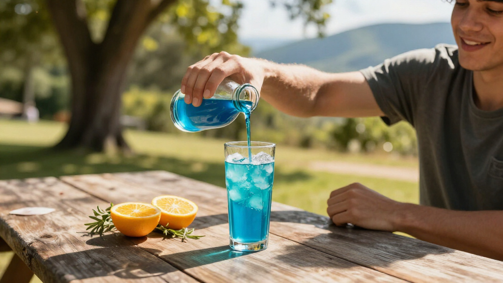 nonalcoholic blue cura%c3%a7ao syrup