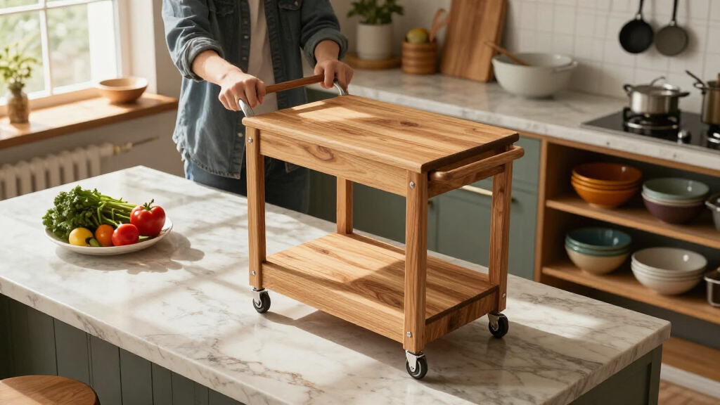 rolling kitchen island cart for movable islands