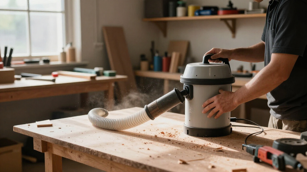 portable dust collector for garage workshop