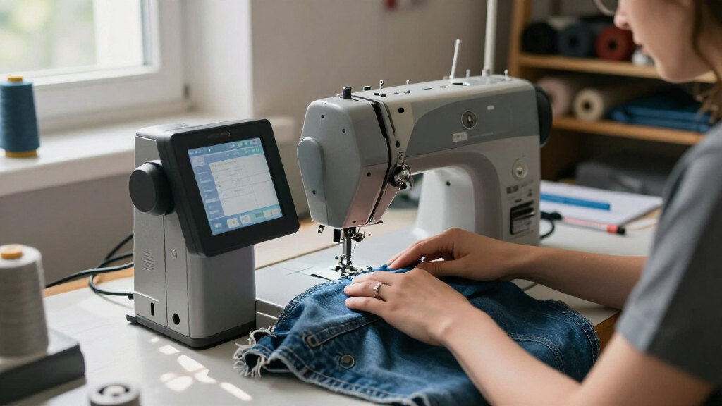 computerized sewing machine for heavy fabrics