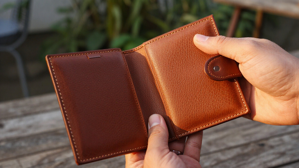 full grain leather bifold wallets