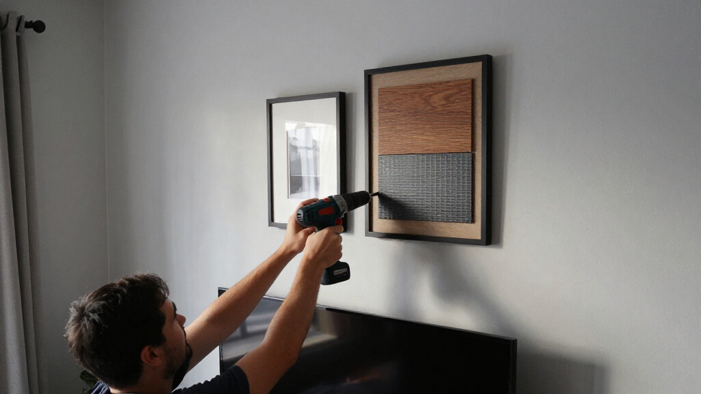 wall decor above tv