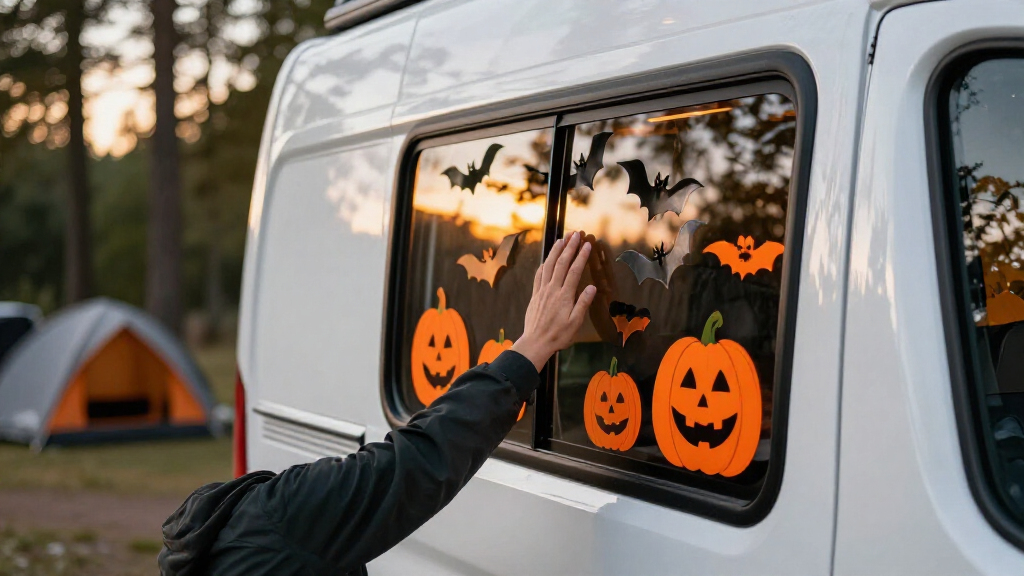 Halloween RV window clings