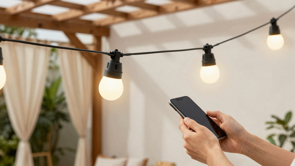 smart outdoor string lights