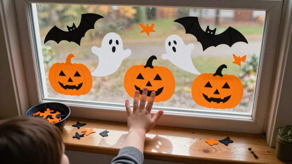 Halloween window clings