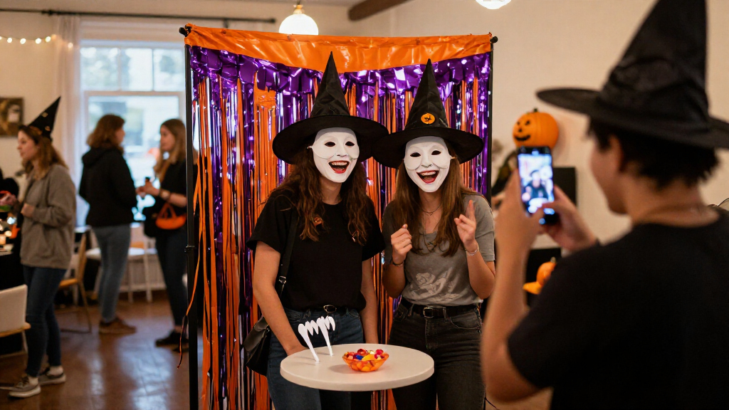 Halloween party photo booths