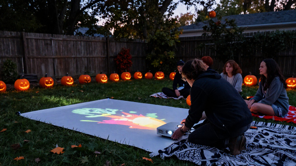 Halloween movie projector lights