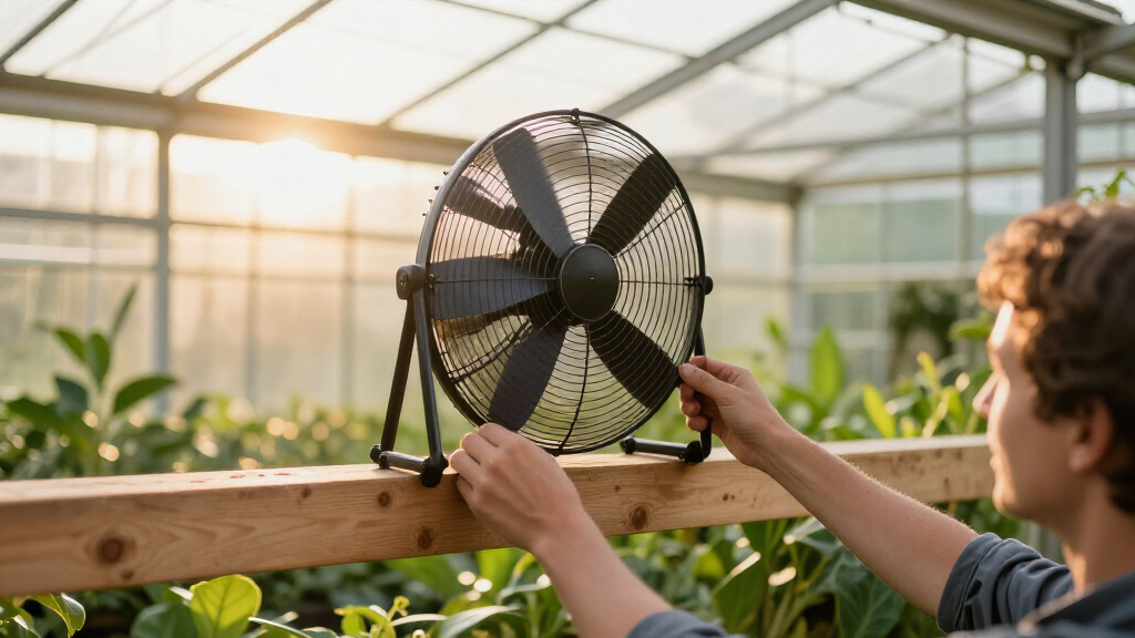 solar-powered greenhouse fans