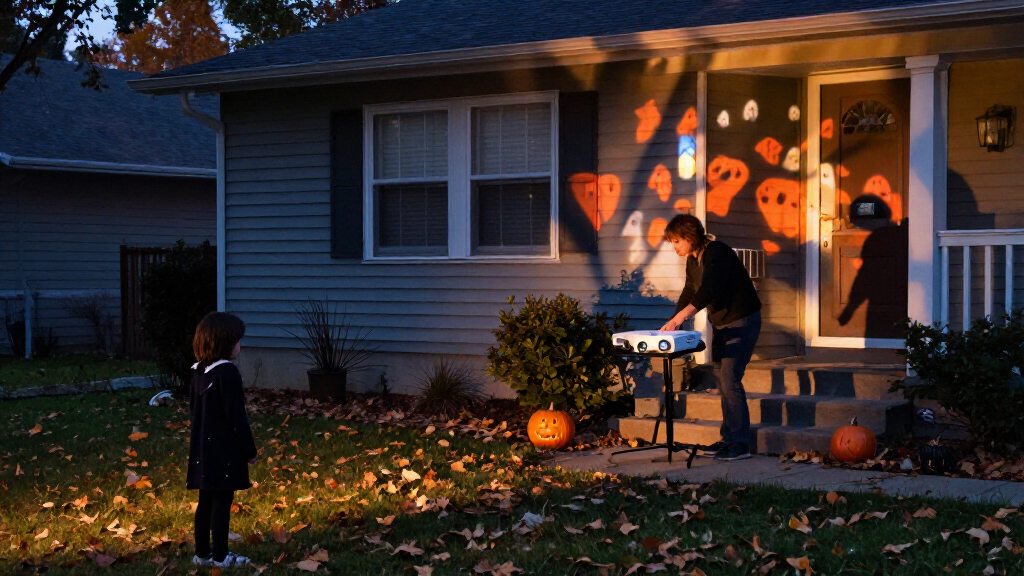 Halloween outdoor projection lights