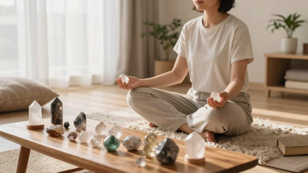 crystal healing meditation sets