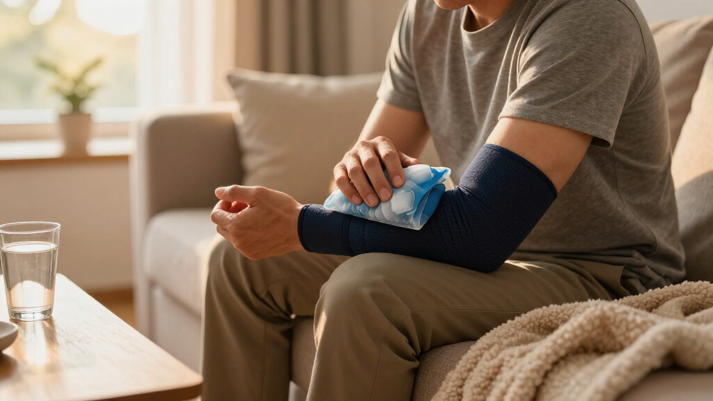 best elbow ice and compression wrap for home therapy