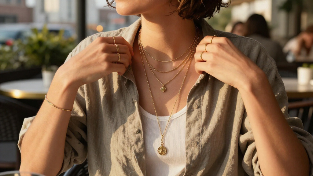 layered necklace sets trending