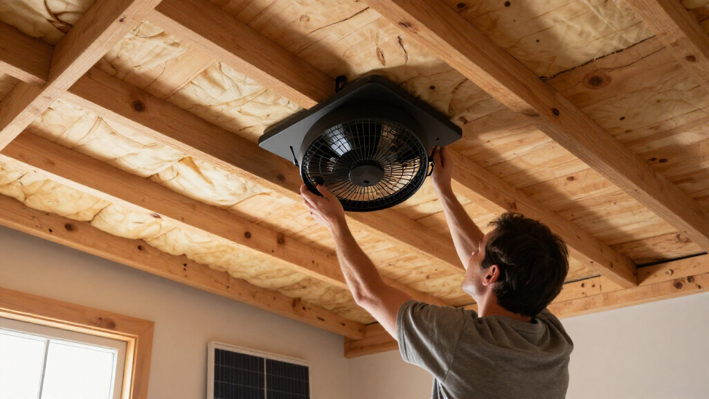 solarpowered wholehouse attic fan