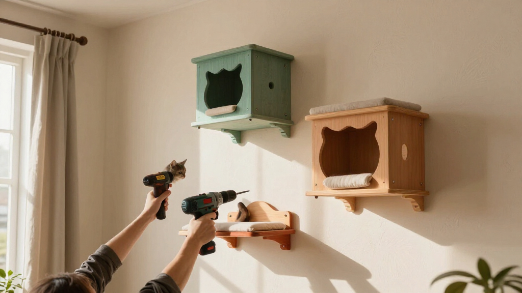 best wall mounted cat shelves sets