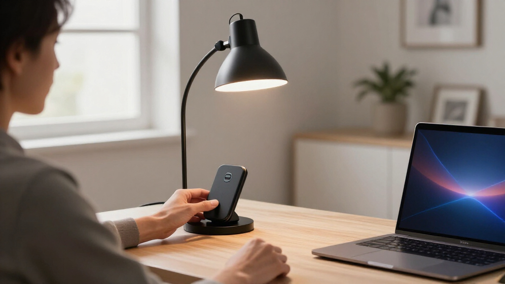 wireless charging desk lamps