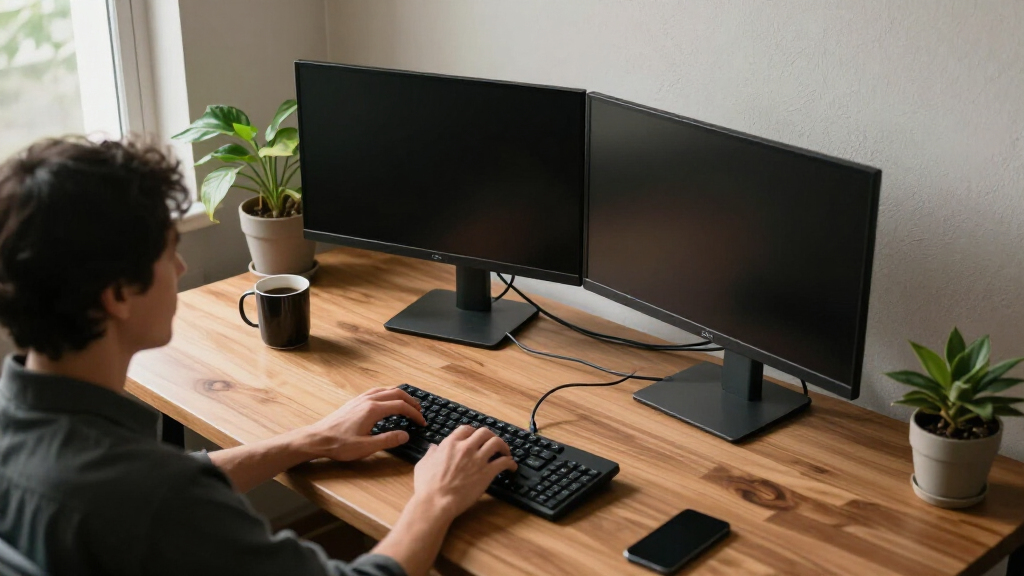 dual monitor computer stands