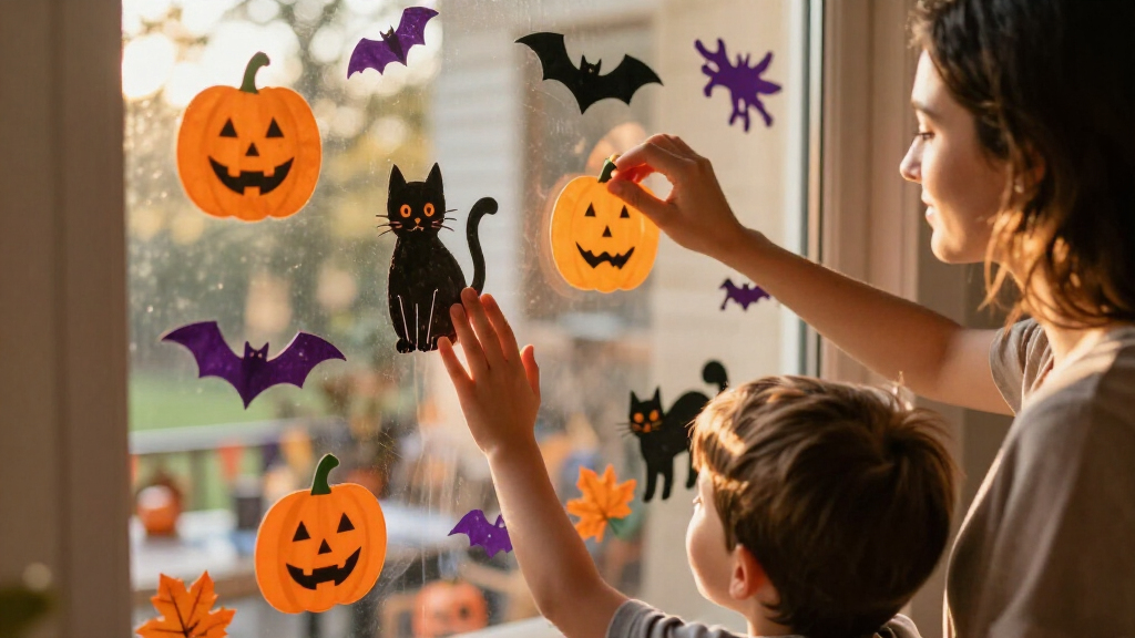 Halloween window clings