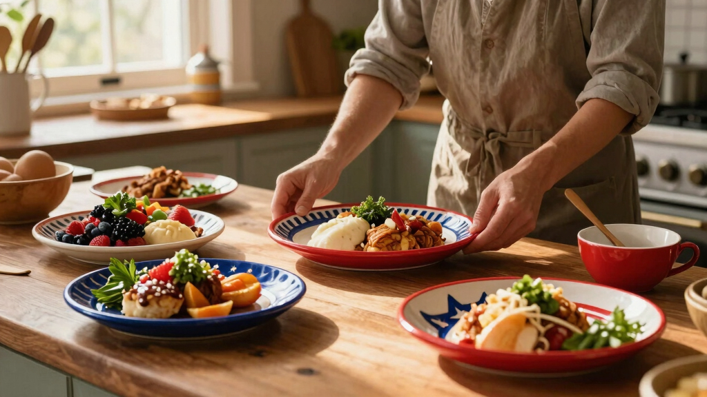 patriotic serving platters