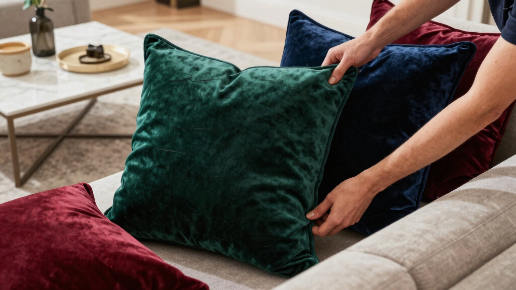 luxury velvet throw pillows
