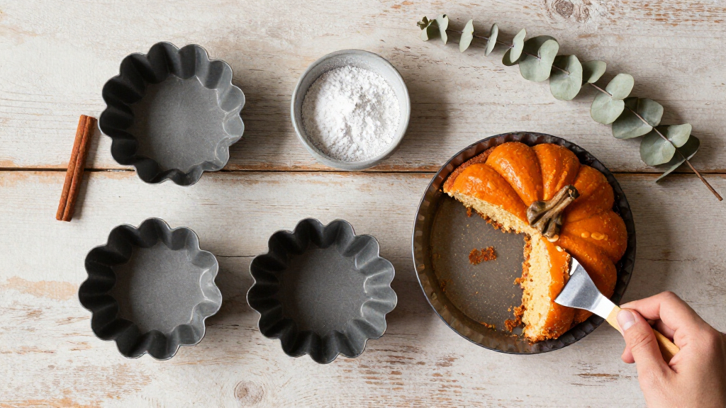 fall-themed baking molds