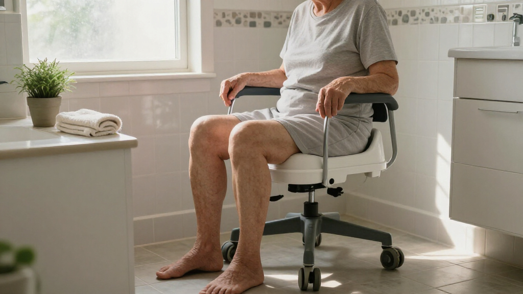 shower commode chair with wheels and brakes